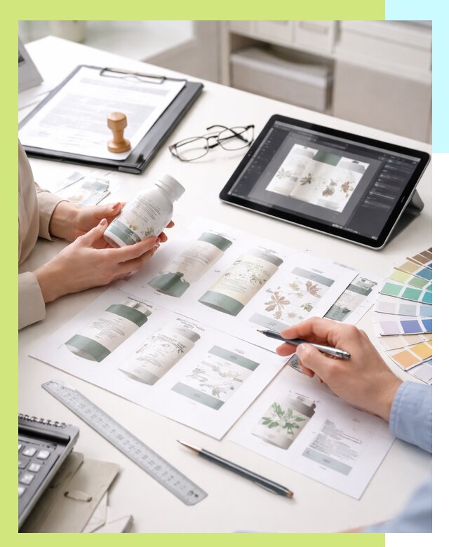 Профессиональная разработка дизайна и текста этикетки продукции в Клине